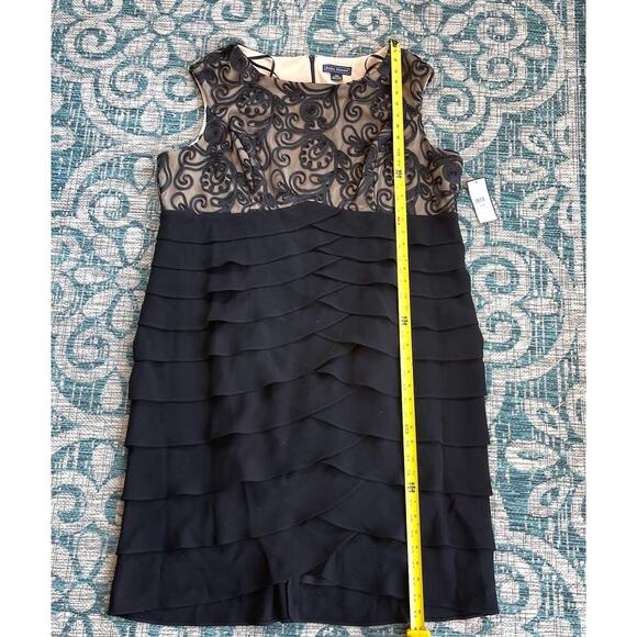 Jessica Howard NWT Black Embellished Lace Tiered Cocktail Dress - Size 22W - Picture 12 of 14
